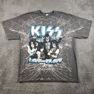 KISS Band T Shirt Men's Extra Large Tour Concert Glam Rock Retro Band Music Tee